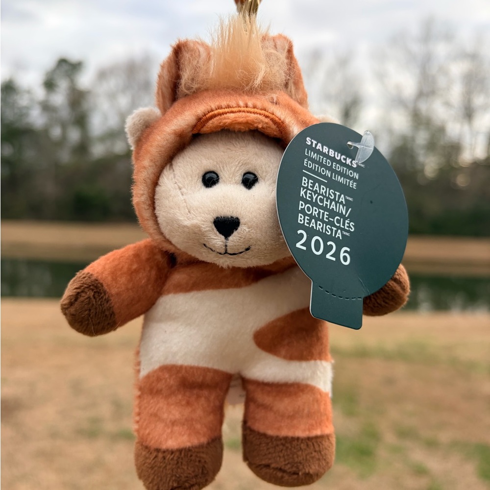 SOLD!! Starbucks Limited Edition Lunar New Year Horse Costume Bear Keychain